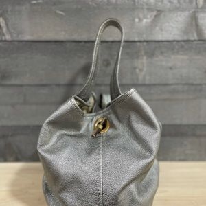 YSL Silver Metallic Capri Hobo